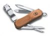 Scyzoryk Victorinox Nail Clip - 6 funkcji z nożyczkami i obcinaczem do paznokci, drewniana rękojeść, do codziennej pielęgnacji - 65 mm - Victorinox